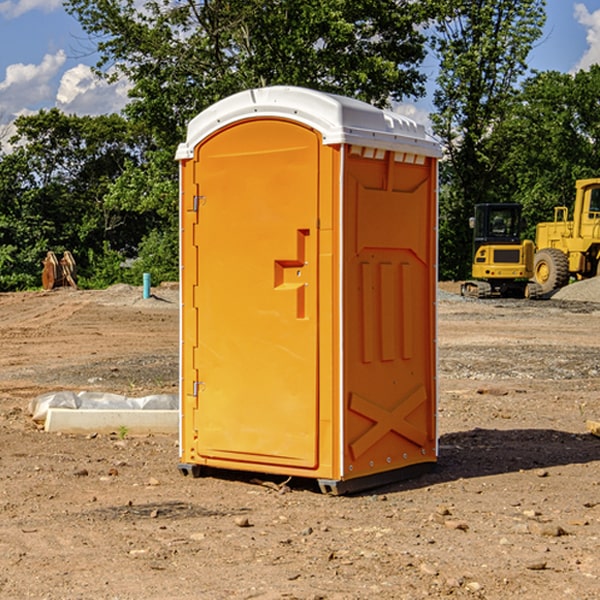 how often are the portable restrooms cleaned and serviced during a rental period in St Helena NE